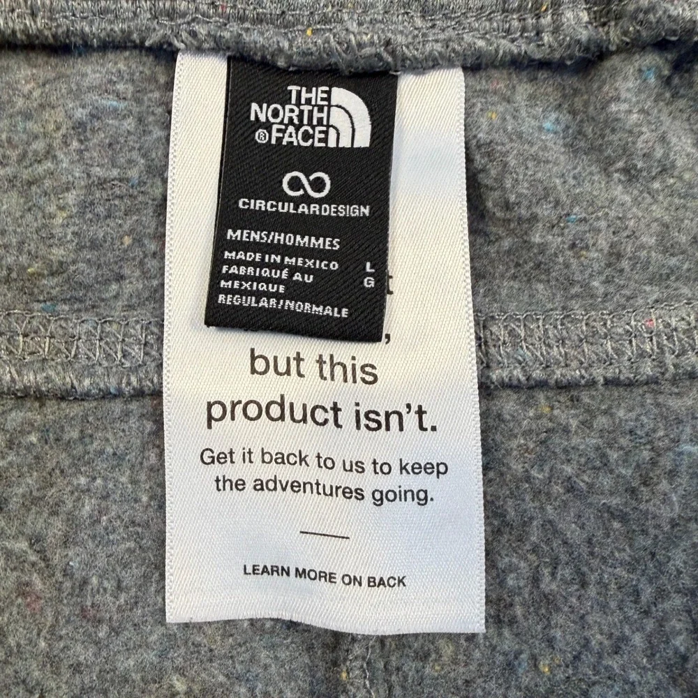 The North Face Men's Circular Design Speckled‎ Fleece Shorts Grey L Gorpcore Eco